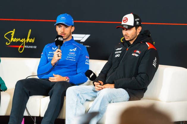 Formula 1 Heineken Chinese Grand Prix 2026 Levi Erb OVERTAKE MAXPPP - Shanghai 12 03 2026 press conference, PK, Pressekonferenz 10 GASLY Pierre (fra), BWT Alpine Formula One Team, portrait 31 OCON Esteban (fra), TGR Haas F1 Team, portrait at the Formula 1 Heineken Chinese Grand Prix 2026, the 2nd round of the 2026 FIA Formula 1 World Championship, WM, Weltmeisterschaft at the Shanghai International Circuit in Shanghai, China, from 12 to 15 March 2026 Shanghai Shanghai International Circuit China Copyright: xOVERTAKE MAXPPPxLevixErbx OVT202603120716 OVT202603120716