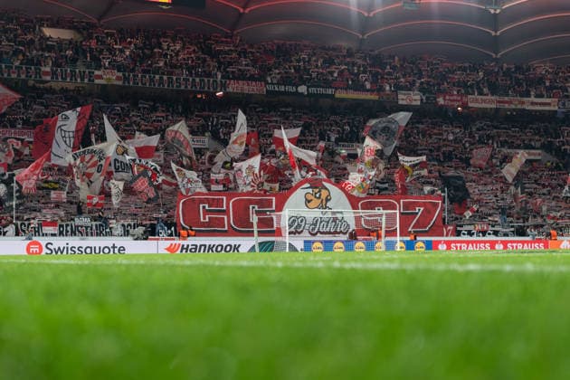 Choreography Fans VfB Stuttgart, 29 years CC 97 GER, VfB Stuttgart vs FC Porto, Football, UEFA Europa League, Men, Round of 16, First leg, 2025 2026 season, 13 03 2026, GER, VfB Stuttgart vs FC Porto, Football, UEFA Europa League, Men, Round of 16, First leg, 2025 2026 season, 13 03 2026 Stuttgart Copyright: xEibner-Pressefoto WolfgangxFrankx EP_WFK