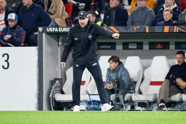 Sebastian Hoeneß, Hoeness VfB Stuttgart, Coach , Germany, Football, UEFA Europa League, Round of 16, 2025 2026, VfB Stuttgart vs FC Porto, 12 03 2026, Stuttgart Arena Stuttgart Germany Copyright: xGrantxHubbsx
