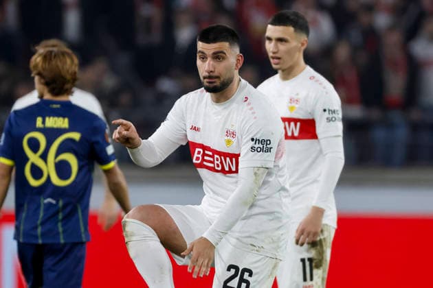 Deniz Undav VfB Stuttgart, 26 , facial expression, facial expression, emotion , Germany, football, UEFA Europa League, round of 16, 2025 2026, VfB Stuttgart vs FC Porto, 12 03 2026, Stuttgart Arena Stuttgart Germany Copyright: xGrantxHubbsx