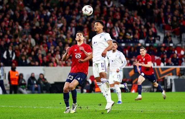 Ollie Watkins of Aston Villa scores a goal to make the score 0-1. Lille v Aston Villa, UEFA Europa League, Round of 16, First Leg, Football, Stade Pierre-Mauroy, Lille, France - 12 Mar 2026Lille Stade Pierre-Mauroy France EDITORIAL USE ONLY No use with unauthorised audio, video, data, fixture lists, club league logos or live services. Online in-match use limited to 120 images, no video emulation. No use in betting, games or single club league player publications. Copyright: xJamesxMarsh Shutterstockx 16746748be