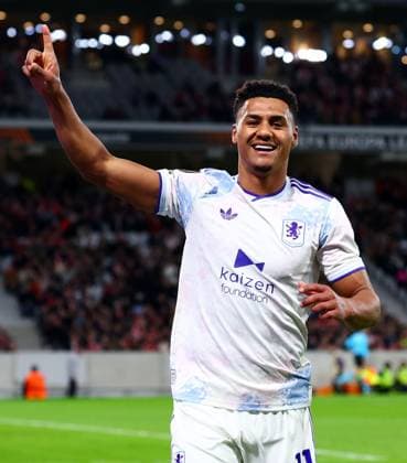 Ollie Watkins of Aston Villa celebrates scoring a goal after making the score 0-1. Lille v Aston Villa, UEFA Europa League, Round of 16, First Leg, Football, Stade Pierre-Mauroy, Lille, France - 12 Mar 2026Lille Stade Pierre-Mauroy France EDITORIAL USE ONLY No use with unauthorised audio, video, data, fixture lists, club league logos or live services. Online in-match use limited to 120 images, no video emulation. No use in betting, games or single club league player publications. Copyright: xJamesxMarsh Shutterstockx 16746748az