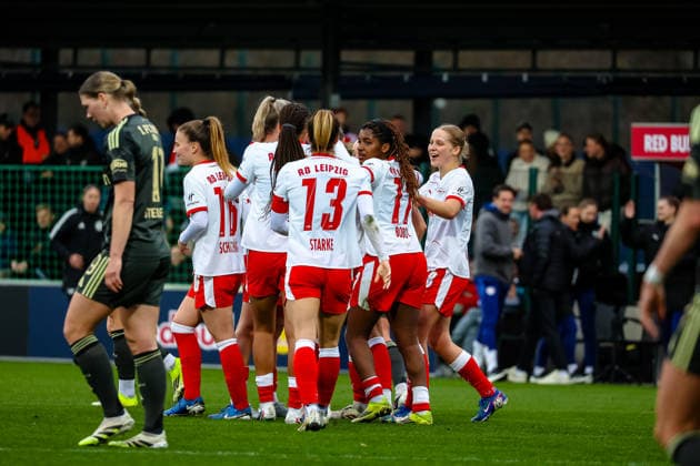 Annabel Schasching RB Leipzig Frauen, 16 , Sandra Starke RB Leipzig Frauen, 13 , Delice Boboy RB Leipzig Frauen, 17 , Emilia Asgeirsdottir RB Leipzig Frauen, 08 Jubel, Torjubel, jubelt ueber Tor zum 2 1, RB Leipzig Frauen vs 1 FC Union Berlin Frauen, Fussball, Google Pixel Frauen Bundesliga, 20 Matchday, Season 2025 2026, 14 03 2026 ,¨ DFL REGULATIONS PROHIBIT ANY USE OF PHOTOGRAPHS AS IMAGE SEQUENCES AND OR QUASI VIDEO,¨ RB Leipzig Women vs 1 FC Union Berlin Women, Football, Google Pixel Women Bundesliga, 20 Matchday, Season 2025 2026, 14 03 2026 Leipzig Copyright: xEibner-Pressefoto LauraxRoemerx EP_LRR