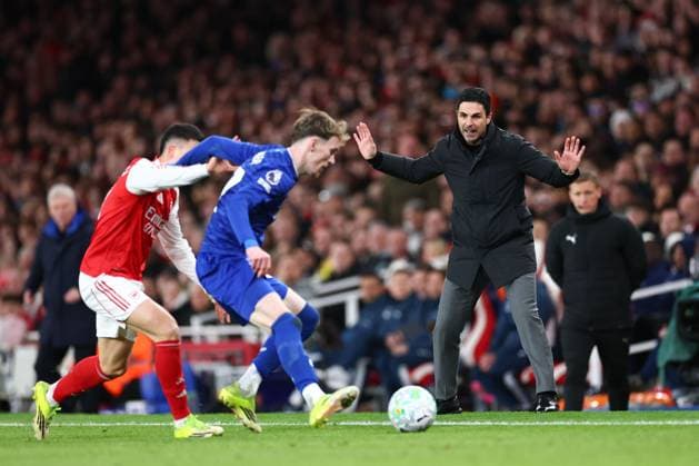 Mikel Arteta manager of Arsenal Arsenal v Everton, Premier League, Football, Emirates Stadium, London, UK - 14 Mar 2026London Emirates Stadium United Kingdom EDITORIAL USE ONLY No use with unauthorised audio, video, data, fixture lists, club league logos or live services. Online in-match use limited to 120 images, no video emulation. No use in betting, games or single club league player publications. Copyright: xSimonxDael Shutterstockx 16757237am