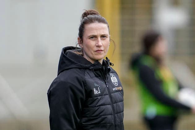 Heleen Jaques Coach, Head Coach, SGS , Single Image, Single Photo, Action, Action, Portrait, Portrait, 15 03 2026, Sinsheim Hoffenheim Germany , Football, Google Pixel Women Bundesliga, TSG 1899 Hoffenheim SGS Essen, DFB DFL REGULATIONS PROHIBIT ANY USE OF PHOTOGRAPHS AS IMAGE SEQUENCES AND OR QUASI VIDEO xozx