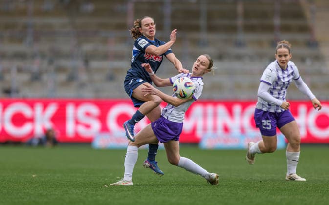 GER, Hoffenheim, TSG Hoffenheim vs SGS Essen, Google Pixel Womens Bundesliga, Football, DFB, Season 2025 2026, Dietmar Hopp Stadium, 20 Matchday in picture f l Marie Steiner TSG Hoffenheim Women 19 , Paula Flach SGS Essen Women 5 , Duel DFB DFL REGULATIONS PROHIBIT ANY USE OF PHOTOGRAPHS AS IMAGE SEQUENCES AND OR QUASI VIDEO, 15 03 2026 Copyright: HMBxMedia HendrikxHamelau