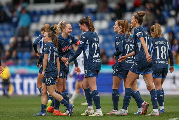 GER, Hoffenheim, TSG Hoffenheim vs SGS Essen, Google Pixel Womens Bundesliga, Football, DFB, Season 2025 2026, Dietmar Hopp Stadium, 20 Matchday in picture Marie Steiner TSG Hoffenheim Women 19 scores the 1 0, in goal, cheers and joy, emotions DFB DFL REGULATIONS PROHIBIT ANY USE OF PHOTOGRAPHS AS IMAGE SEQUENCES AND OR QUASI VIDEO, 15 03 2026 Copyright: HMBxMedia HendrikxHamelau
