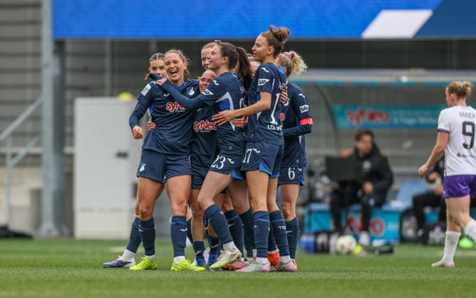 GER, Hoffenheim, TSG Hoffenheim vs SGS Essen, Google Pixel Womens Bundesliga, Football, DFB, Season 2025 2026, Dietmar Hopp Stadium, 20 Matchday in picture Lisann Kaut TSG Hoffenheim Women 4 scores the 2 0, in goal, cheers and joy, emotions DFB DFL REGULATIONS PROHIBIT ANY USE OF PHOTOGRAPHS AS IMAGE SEQUENCES AND OR QUASI VIDEO, 15 03 2026 Copyright: HMBxMedia HendrikxHamelau