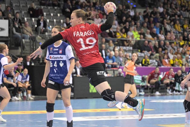 Luca Farago Thueringer HC, 19 on throw goal Thueringer HC vs HSG Blomberg Lippe, Handball, Women, DHB Pokal Haushahn Final 4, Final, Season 2025 2026, 15 03 2026 Thueringer HC vs HSG Blomberg Lippe, Handball, Women, DHB Pokal Haushahn Final 4, Final, Season 2025 2026, 15 03 2026 Stuttgart Copyright: xEibner-Pressefoto TobiasxBaurx EP_TBR