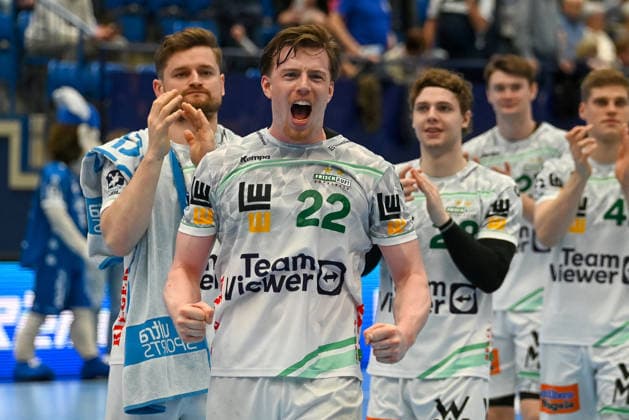 Erik Persson Frisch Auf Goeppingen, 22 cheers TBV Lemgo Lippe vs Frisch Auf Goeppingen, Handball, 1 Bundesliga, 25 Matchday, Season 2025 2026, 15 03 2026, TBV Lemgo Lippe vs Frisch Auf Goeppingen, Handball, 1 Bundesliga, 25 Matchday, Season 2025 2026, 15 03 2026 Lemgo Copyright: xEibner-Pressefoto RobertxGertzenx EP_RGN