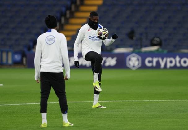 . - Paris Saint-Germain FC press conference, PK, Pressekonferenz and Training Session, MD-1, UEFA Champions League, Round Of 16, 2nd Leg, Chelsea FC v Paris Saint-Germain FC, Stamford Bridge Stadium, London, UK - 16th March 2026. Daniel Weir Crystal Pix Ousmane Dembele of Paris Saint-Germain. - Paris Saint-Germain FC Press Conference and Training Session, MD-1, UEFA Champions League, Round Of 16, 2nd Leg, Chelsea FC v Paris Saint-Germain FC, Stamford Bridge Stadium, London, UK - 16th March 2026. Daniel Weir Crystal Pix London Stamford Bridge Stadium UK Copyright: xDanielxWeirx CP_PSG_Press Conference_Training_160326_DW41