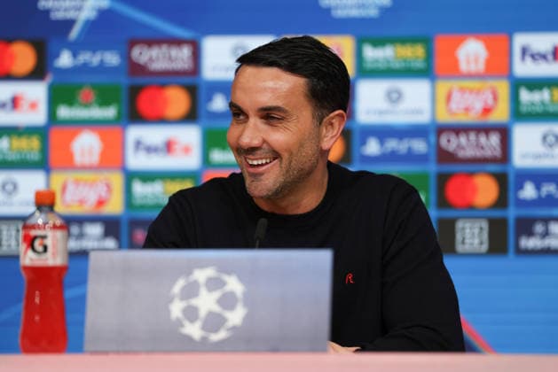 Raffaele Palladino Atalanta Bergamo, Head coach at the press conference, GER, International press conference, Atalanta Bergamo, Football, UEFA Champions League, Round of 16, Second leg, 2025 2026 season, 17 03 2026, GER, International press conference, Atalanta Bergamo, Football, UEFA Champions League, Round of 16, Second leg, 2025 2026 season, 17 03 2026 Munich Copyright: xEibner-Pressefoto JennixMaulx EP_JML
