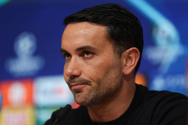 Raffaele Palladino Atalanta Bergamo, Head coach at the press conference, GER, International press conference, Atalanta Bergamo, Football, UEFA Champions League, Round of 16, Second leg, 2025 2026 season, 17 03 2026, GER, International press conference, Atalanta Bergamo, Football, UEFA Champions League, Round of 16, Second leg, 2025 2026 season, 17 03 2026 Munich Copyright: xEibner-Pressefoto JennixMaulx EP_JML