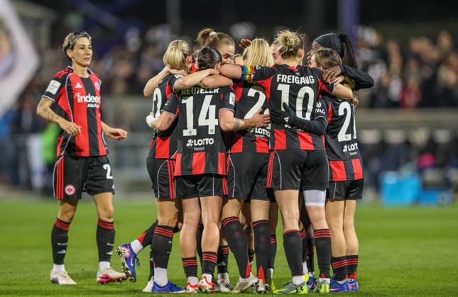 GER, Frankfurt, Eintracht Frankfurt vs TSG Hoffenheim, Google Pixel Bundesliga, Football, DFB, Season 2025 2026, Stadion am Brentanobad, 15 Matchday in picture Rebecka Blomqvist Eintracht Frankfurt Women 28 scores the 2 0, Goal, Cheers and joy, Emotions, DFB DFL REGULATIONS PROHIBIT ANY USE OF PHOTOGRAPHS AS IMAGE SEQUENCES AND OR QUASI VIDEO, 18 03 2026 Copyright: HMBxMedia HendrikxHamelau