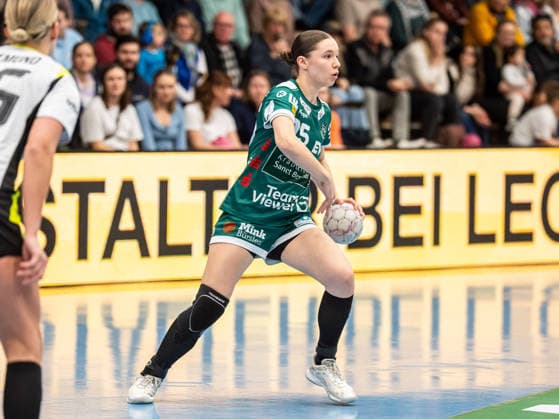 Lara Daeuble Frisch Auf Women, 95 on the ball, Frisch Auf Goeppingen vs Borussia Dortmund, Handball, 1 Bundesliga, Season 2025 2026, 18 03 2026 Frisch Auf Goeppingen vs Borussia Dortmund, Handball, 1 Bundesliga, Season 2025 2026, 18 03 2026 Goeppingen Copyright: xMichaelxSchmidt Eibner-Pressefotx EP_MST