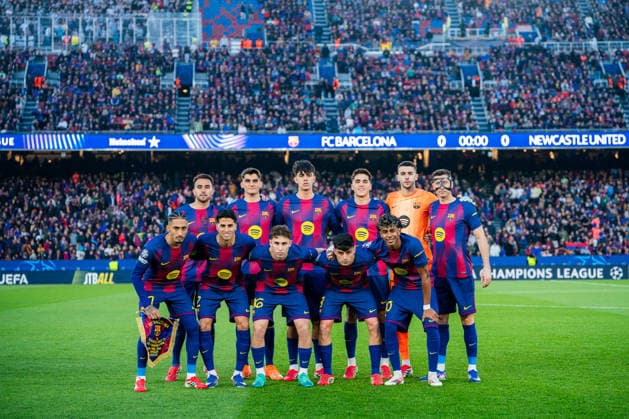 Spain-Football-Champions League FC Barcelona, Barca v Newcastle United FC in Barcelona, Spain. Barcelona, Spain, 18, March, 2026. FC Barcelona players during Champions League match between FC Barcelona and Newcastle United FC in Spotify Camp Nou Stadium, Barcelona, Spain, on March 18, 2026. Barcelona Spotify Camp Nou Stadium Barcelona Spain