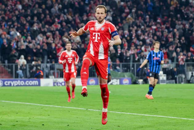 Harry Kane FC Bayern Muenchen celebrates scoring his teams first goal, UEFA Champions League 2025 26 Round of 16 Second Leg, FC Bayern München v Atalanta BC, Football Arena Munich, March 18, 2026 in Munich, Germany Photo by Marco Steinbrenner DeFodi Images Harry Kane FC Bayern Muenchen celebrates after scoring his teams first goal, UEFA Champions League 2025 26 Round of 16 Second Leg, FC Bayern München v Atalanta BC, Football Arena Munich, March 18, 2026 in Munich, Germany Photo by Marco Steinbrenner DeFodi Images