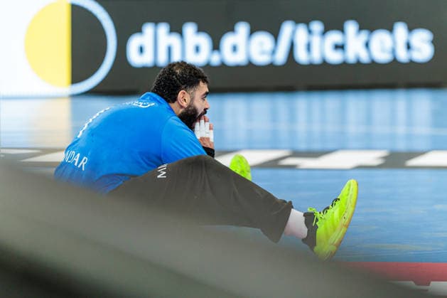 Disappointment at Abdelrahman Homaied Egypt, 01 GER, Germany GER vs Egypt EGY , handball, international match, 2025 2026 season, 19 03 2026 GER, Germany GER vs Egypt EGY , handball, international match, 2025 2026 season, 19 03 2026 Dortmund Copyright: xEibner-Pressefoto JanxRollingerx EP_JSK