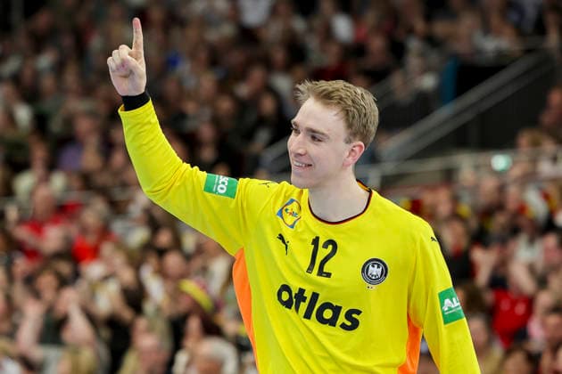 Goalkeeper Lasse Ludwig Germany cheers, Handball International Friendly, Germany v Egypt, Westfalenhalle on March 19, 2026 in Dortmund, Germany Photo by Marco Steinbrenner DeFodi Images Goalkeeper Lasse Ludwig Germany cheers, Handball International Friendly, Germany v Egypt, Westfalenhalle, March 19, 2026 in Dortmund, Germany Photo by Marco Steinbrenner DeFodi Images