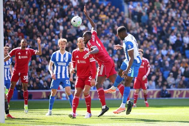 Danny Welbeck of Brighton and Hove Albion scores a goal to make it 1-0 Brighton and Hove Albion v Liverpool, Premier League, Football, American Express Community Stadium, Brighton, UK - 21 Mar 2026Brighton American Express Community Stadi United Kingdom EDITORIAL USE ONLY No use with unauthorised audio, video, data, fixture lists, club league logos or live services. Online in-match use limited to 120 images, no video emulation. No use in betting, games or single club league player publications. Copyright: xWillxCooper Shutterstockx 16783233s