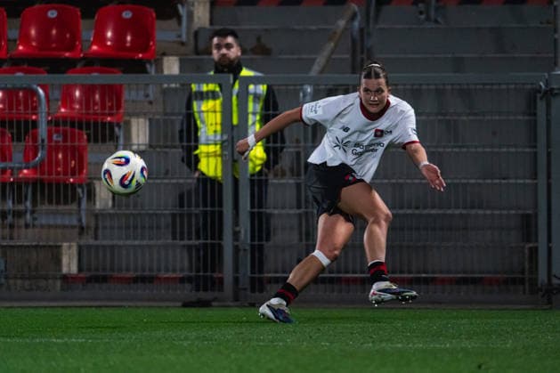 Julia Mickenhagen Bayer 04 Leverkusen, 18 flanks Bayer 04 Leverkusen vs FC Carl Zeiss Jena, Football, Google Pixel Womens Bundesliga, Matchday 21, Season 2025 26, 22 03 2026, Bayer 04 Leverkusen vs FC Carl Zeiss Jena, Football, Google Pixel Womens Bundesliga, Matchday 21, Season 2025 26, 22 03 2026 Leverkusen Copyright: xEibner-Pressefoto LukasxBaldygax EP_LBA