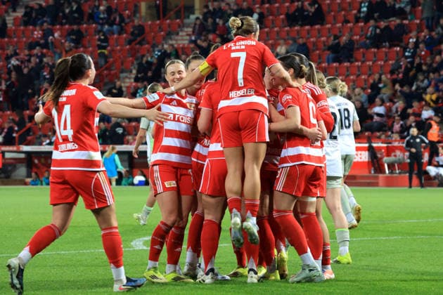 DEU, 2 BL, Frauen, 1 FC Union vs Werder Bremen, 23 03 2026, Stadion Alte Foersterei, Berlin, DEU, 2 BL, Frauen, 1 FC Union vs Werder Bremen, im Bild 2 0 durch Tysiak Amber 1 FC Union Berlin 26 , Union Spielerinnenkreis DFL regulations prohibit any use of Photographs as image sequences and or quasi video nordphotoxGmbHx xEngler nph00076