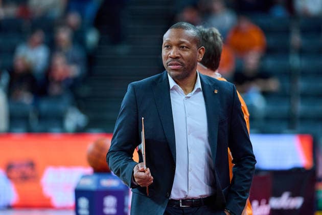 Tyron McCoy ratiopharm ulm, Assistant Coach GER, ratiopharm ulm vs Telekom Baskets Bonn, Basketball, 25 Matchday, EasyCredit BBL, Season 2025 2026, 23 03 2026 GER, ratiopharm ulm vs Telekom Baskets Bonn, Basketball, 25 Matchday, EasyCredit BBL, Season 2025 2026, 23 03 2026 New Ulm Copyright: xEibner-Pressefoto GeraldxOelze-dexStoppanyx EP_ODS