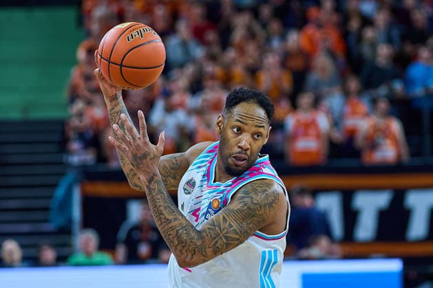 Jeff Garret Jr Telecom Baskets Bonn, 04 GER, ratiopharm ulm vs Telekom Baskets Bonn, Basketball, 25 Matchday, EasyCredit BBL, Season 2025 2026, 23 03 2026 GER, ratiopharm ulm vs Telekom Baskets Bonn, Basketball, 25 Matchday, EasyCredit BBL, Season 2025 2026, 23 03 2026 Neu Ulm Copyright: xEibner-Pressefoto GeraldxOelze-dexStoppanyx EP_ODS