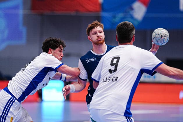 Elias Kofler Handball Sport Verein Hamburg, 06 , Johannes Wasielewski Bergischer HC, 77 GER, Handball Sport Verein Hamburg vs Bergischer HC, Handball, 1 Bundesliga, Matchday 26, Season 2025 2026, 26 03 2026 GER, Handball Sport Verein Hamburg vs Bergischer HC, Handball, 1 Bundesliga, Matchday 26, Season 2025 2026, 26 03 2026 Hamburg Copyright: xEibner-Pressefoto MarcelxvonxFehrnx EP_MFN
