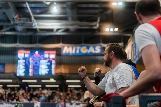 Cheers from the fans of Syntainics Syntainics MBC vs Rasta Vechta, Basketball, 1 Basketball Bundesliga, Matchday 26, Season 2025 2026, 28 03 2026 Syntainics MBC vs Rasta Vechta, Basketball, 1 Basketball Bundesliga, Matchday 26, Season 2025 2026, 28 03 2026 Weissenfels Copyright: xEibner-Pressefoto PiaxSchindlerx EP_PSR
