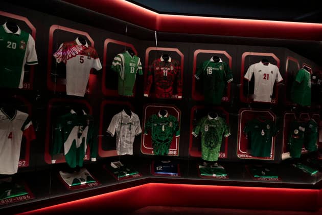 March 28, 2026, Mexico City, Cdmx, Mexico: The Yancuic Museum, located in the Iztapalapa district of Mexico City, is hosting the Epic Album exhibition, which brings together historical artifacts from the Mexican men s and women s national teams, as well as from Portugal and Croatia. The exhibition includes trophies, soccer cleats, balls, and other items. The entire exhibition opened prior to the match between Mexico and Portugal at the newly reopened Banorte Stadium in the south of the city. The event was inaugurated by FIFA President GIAN INFANTINO, Mexico City Mayor CLARA BRUGADA, Televisa owner EMILIO AZCARRAGA, Mexican Football Federation (FEMEXFUT) President MIKEL ARRIOLA, players from the Mexican Women s national team, Nationalteam that participated in the 1971 World Cup, and other attendees. Mexico City Mexico - ZUMAp204 20260328_zip_p204_075 Copyright: xJosuexPerezx