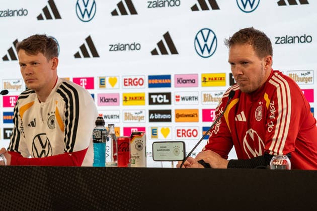 Alexander Nuebel Germany, 12 , Julian Nagelsmann Germany, national coach , press conference, GER, Germany vs Ghana, football, men, international, MD 1, season 2025 2026, 29 03 2026, GER, Germany vs Ghana, football, men, international, MD 1, season 2025 2026, 29 03 2026, Stuttgart Copyright: xEibner-Pressefoto EdwardxCheungx EP_ECG