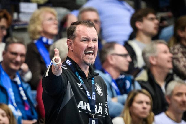 Misha Kaufmann TVB Stuttgart, Coach Schrei GER, TVB Stuttgart TBV Lemgo Lippe, DAIKIN HBL, Handball, Bundesliga, 26 Matchday, Season 2025 2026, 29 03 2026 GER, TVB Stuttgart TBV Lemgo Lippe, DAIKIN HBL, Handball, Bundesliga, 26 Matchday, Season 2025 2026, 29 03 2026 Stuttgart Copyright: xSandyxDinkelackerx EP_SDR