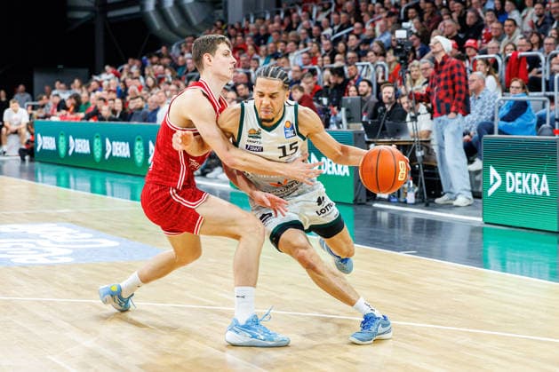 Richard Balint BMA365 Bamberg Baskets, 11 , Jordan Roland Vet Concept Gladiators Trier, 15 , BMA365 Bamberg Baskets vs Vet Concept Gladiators Trier, Basketball, easyCredit BBL, Matchday 26, 29 03 2026 BMA365 Bamberg Baskets vs Vet Concept Gladiators Trier, Basketball, easyCredit BBL, Matchday 26, 29 03 2026 Bamberg Copyright: xEibner-Pressefoto G.xSantemizx EP_EER