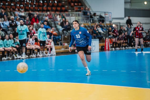 Kerstin Sander TG Nuettingen, 53 kommt zu spaet TSV Bayer 04 Leverkusen vs TG Nuertingen, Handball, 2 Handball Bundesliga, 22 Spieltag, Saison 2025 26, 29 03 2026, TSV Bayer 04 Leverkusen vs TG Nuertingen, Handball, 2 HBL, 22 Spieltag, Saison 2025 26, 29 03 2026 Leverkusen Copyright: xEibner-Pressefoto LukasxBaldygax EP_LBA