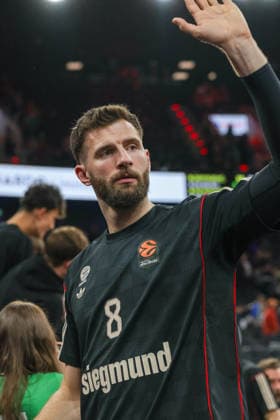 Leon Kratzer FC Bayern Basketball, 08 , GER, FC Bayern Basketball vs Fenerbahce Beko Istanbul, Basketball, Euroleague, 35 Matchday, Season 2025 2026, 01 04 2026, GER, FC Bayern Basketball vs Fenerbahce Beko Istanbul, Basketball, Euroleague, 35 Matchday, Season 2025 2026, 01 04 2026 Munich Copyright: xEibner-Pressefoto JennixMaulx EP_JML