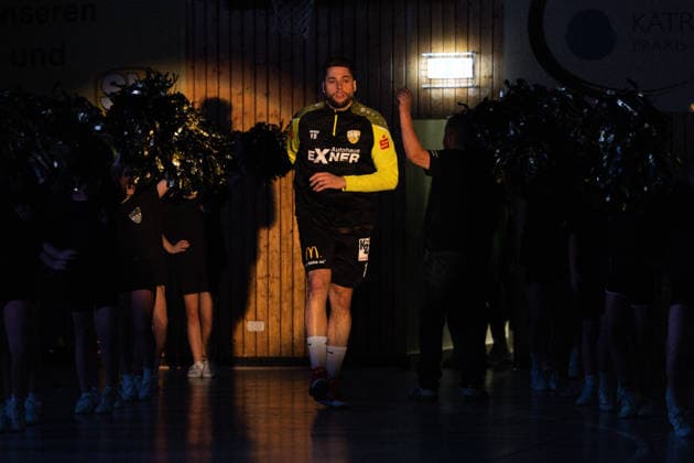 28 03 2026, Handball, Men, 3 League Season North East Season 2025 2026, 25 Matchday, SV 04 Plauen Oberlosa EHV Aue Leos Petrovsky SV Plauen Oberlosa, 15 Plauen Kurt Helbig Sports Hall Saxony Germany
