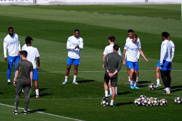 April 6, 2026, Madrid, Madrid, Spain: David Alaba during the training day of Real Madrid ahead the UEFA Champions League 2025 26, Quarter-finals First Leg, football match against FC Bayern Munich at Ciudad Deportiva Real Madrid on April 06, 2026, in Valdebebas, Madrid, Spain. Madrid Spain - ZUMAa181 20260406_zaa_a181_031 Copyright: xDennisxAgyemanx