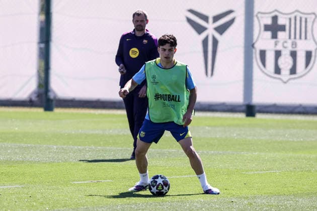 April 7, 2026, Sant Joan Despi, Barcelona, SPAIN: Xavi Espart during the training day of FC Barcelona, Barca ahead UEFA Champions League 2025 26, Quarter-finals First Leg, football match against Atletico de Madrid at Ciutat Esportiva Joan Gamper on April 07, 2026 in Sant Joan Despi, Barcelona, Spain. Sant Joan Despi SPAIN - ZUMAa181 20260407_zaa_a181_022 Copyright: xJavierxBorregox