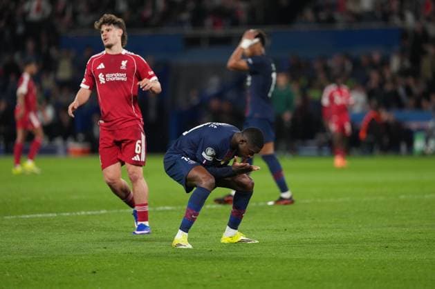Ousmane Dembele of PSG reacts after wasting a good chance Paris Saint-Germain v Liverpool, UEFA Champions League, Quarter Final, First Leg, Football, Parc des Princes, Paris, France - 08 Apr 2026Paris Parc des Princes France EDITORIAL USE ONLY No use with unauthorised audio, video, data, fixture lists, club league logos or live services. Online in-match use limited to 120 images, no video emulation. No use in betting, games or single club league player publications. Copyright: xDavexWinter Shutterstockx 16811861bv