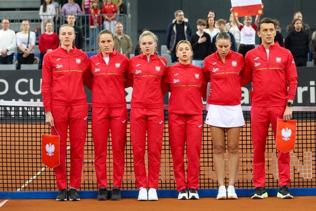 2026.04.10 Gliwice Tenis Billie Jean King Cup mecz kwalifikacyjny Polska - Ukraina N z Magda Linette, Maja Chwalinska, Linda Klimovicova, Katarzyna Kawa, Martyna Kubka, Dawid Celt Foto Sebastian Sienkiewicz PressFocus 2026.04.10 Gliwice Tennis Billie Jean King Cup Qualifiers Match Poland - Ukraine Magda Linette, Maja Chwalinska, Linda Klimovicova, Katarzyna Kawa, Martyna Kubka, Dawid Celt Credit: Sebastian Sienkiewicz PressFocus NEWSPIX.PL --- newspix.pl