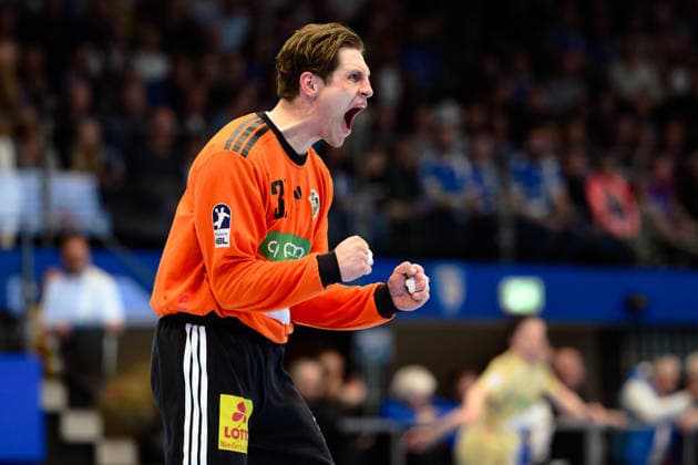 Joel Birlehm TSV Hannover Burgdorf, 35 jubel GER, ThSV Eisenach against TSV Hannover Burgdorf, 1 Daikin Handballbundesliga, Handball, 28 Matchday, Season 2025 2026, 7 00 p.m., 10 04 2026 GER, ThSV Eisenach against TSV Hannover Burgdorf, 1 Daikin Handballbundesliga, Handball, 28 Matchday, Season 2025 2026, 7 00 p.m., 10 04 2026 Eisenach Copyright: xEibner-Pressefoto MartinxHerbstx EP_MHT