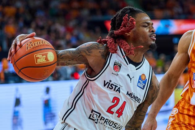 Cobe Williams BMA365 Bamberg Baskets, 24 GER, ratiopharm ulm vs BMA365 Bamberg Baskets, Basketball, 29 Matchday, EasyCredit BBL, Season 2025 2026, 11 04 2026 GER, ratiopharm ulm vs BMA365 Bamberg Baskets, Basketball, 29 Matchday, EasyCredit BBL, Season 2025 2026, 11 04 2026 New Ulm Copyright: xEibner-Pressefoto GeraldxOelze-dexStoppanyx EP_ODS