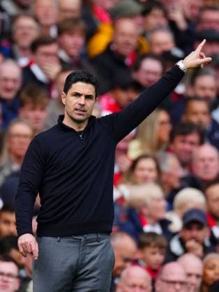 Arsenal Manager Mikel Arteta Arsenal v AFC Bournemouth, Premier League, Football, Emirates Stadium, London, UK - 11 Apr 2026London Emirates Stadium United Kingdom EDITORIAL USE ONLY No use with unauthorised audio, video, data, fixture lists, club league logos or live services. Online in-match use limited to 120 images, no video emulation. No use in betting, games or single club league player publications. Copyright: xJavierxGarcia Shutterstockx 16823522kj