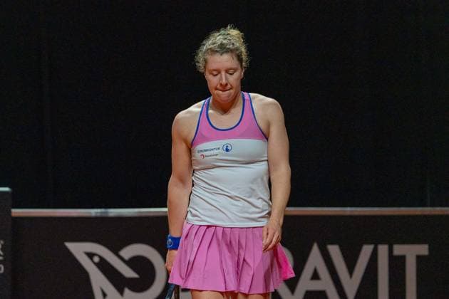 Anna Lena Friedsam, disappointed, dissatisfied, Zeynep Sonmez vs Anna Lena Friedsam, Tennis, ATP Tournament, WTA 500, Porsche Tennis Grand Prix, Court 1, Qualification, 12 04 2026, Zeynep Sonmez vs Anna Lena Friedsam, Tennis, ATP Tournament, WTA 500, Porsche Tennis Grand Prix, Court 1, Qualification, 12 04 2026, Stuttgart Copyright: xEibner-Pressefoto EdwardxCheungx EP_ECG