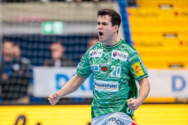Tim Freihoefer Fuechse Berlin, 20 GER, TBV Lemgo Lippe vs Fuechse Berlin, Handball, 1 Bundesliga, Matchday 28, Season 2025 2026, 12 04 2026 GER, TBV Lemgo Lippe vs Fuechse Berlin, Handball, 1 Bundesliga, Matchday 28, Season 2025 2026, 12 04 2026 Lemgo Copyright: xEibner-Pressefoto JanxRollingerx EP_JSK