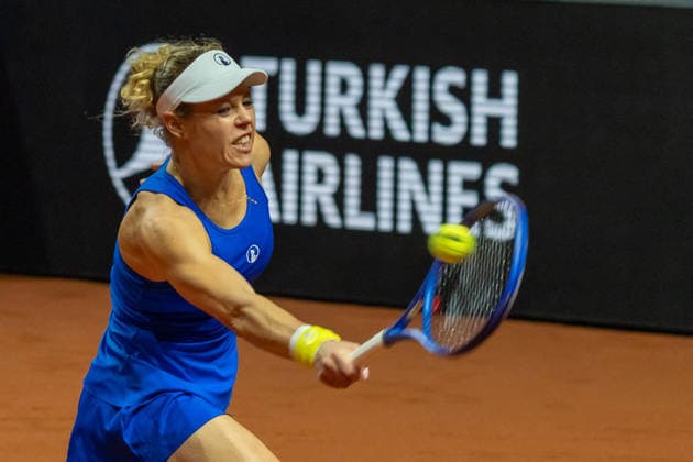 Laura Siegemund GER in the picture on the ball, GER, Laura Siegemund vs Wiktorija Tomowa, Tennis, ATP Tournament, WTA 500, Porsche Tennis Grand Prix, 13 04 2026, GER, Laura Siegemund vs Wiktorija Tomowa, Tennis, ATP Tournament, WTA 500, Porsche Tennis Grand Prix, 13 04 2026, Stuttgart Copyright: xEibner-Pressefoto EdwardxCheungx EP_ECG