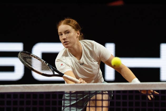 Ella Seidel GER , GER, Elise Mertens vs Ella Seidel, Tennis, ATP Tournament, WTA 500, Porsche Tennis Grand Prix, 14 04 2026, GER, Elise Mertens vs Ella Seidel, Tennis, ATP Tournament, WTA 500, Porsche Tennis Grand Prix, 14 04 2026, Stuttgart Copyright: xEibner-Pressefoto EdwardxCheungx EP_ECG