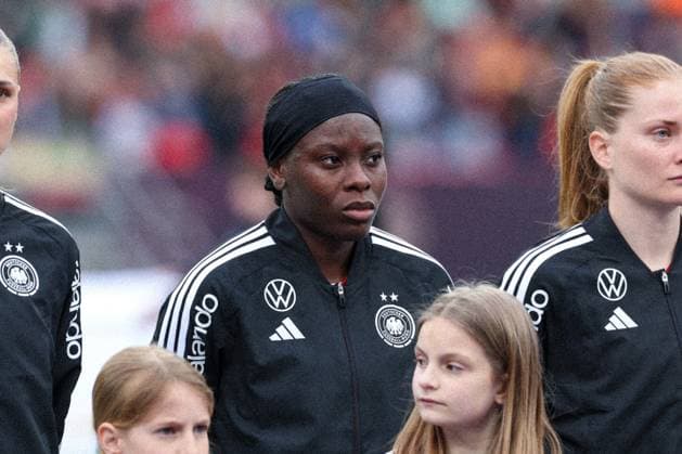Nicole Anyomi 18 Germany , Germany vs. Austria, DFB, Football, Women, Womens World Cup Qualification, Group Stage, Group D, Matchday 3 of 6, Season 2025 26, 14 04 2026 Nuremberg Bavaria Germany Copyright: xkolbert-press MartinxAgüerax