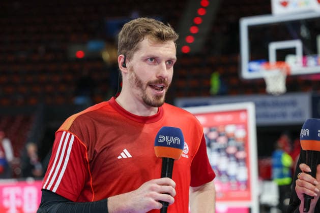 Andreas Obst FC Bayern Basketball, 13 at the post-match interview, GER, FC Bayern Basketball vs MHP Riesen Ludwigsburg, Basketball, easycredit Basketball Bundesliga, Matchday 13, Season 2025 2026, 14 04 2026, GER, FC Bayern Basketball vs MHP Riesen Ludwigsburg, Basketball, easycredit Basketball Bundesliga, Matchday 13, Season 2025 2026, 14 04 2026 Muenchen Copyright: xEibner-Pressefoto JennixMaulx EP_JML